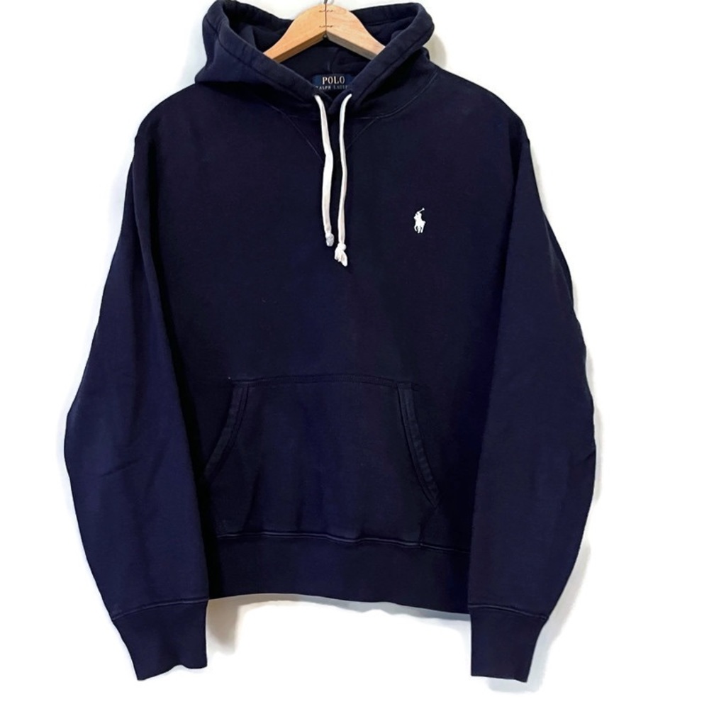 Men’s Polo by Ralph Lauren Navy Blue Hooded Sweatshirt  Size Medium